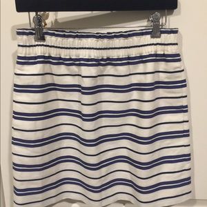 Striped linen skirt